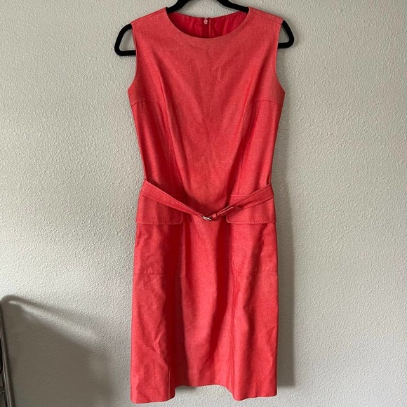 Vintage Samsonite Black Label Made In Italy Red Women Sleeveless Sheath Dress 10 - Picture 12 of 12